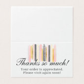 赤面ピンク&金ゴールドストロ絵を描ークシックサンキューカード (外部フラット)