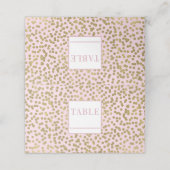 赤面ピンク&金ゴールドドット紙吹雪エレガントシックグラム プレイスカード (外部開封)