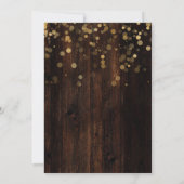 赤面ピンク&金ゴールドバウブルクリスマスディナーパーティー 招待状 (裏面)