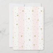 赤面ピンク&金ゴールドパリパルフムスウィート16誕生日 招待状 (裏面)