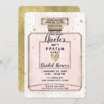 赤面ピンク&金ゴールドパリパルフムブライダルシャワー