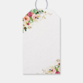 赤面ピンク&金ゴールドパンプキンドライブバイブライダルシャワー ギフトタグ (裏面)