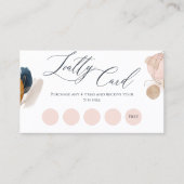 赤面ピンク&金ゴールドビジネスロイヤリティカード ロイヤリティカード (正面)