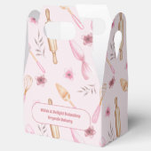 赤面ピンク&金ゴールドベーキング&料理用具ベーカリー フェイバーボックス (オープン)