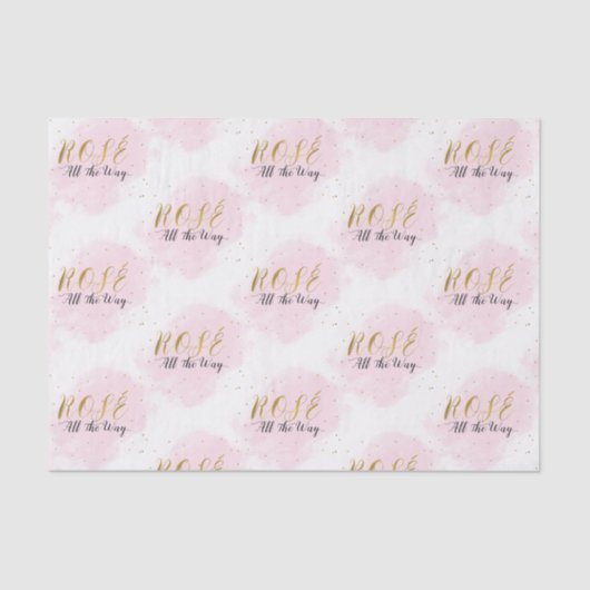 赤面ピンク&金ゴールドロセオールザガーリーー 薄葉紙 (正面)