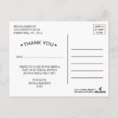 赤面ピンク&金ゴールド華美スワールブライダルシャワー ポストカード (裏面)