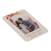 赤面ピンク | Boho Save the Date Pampas Grass Photo マグネット (右側)