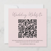 赤面ピンク | RSVP |の結婚Webサイト ノートカード (正面)