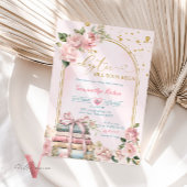 赤面ピンクA新チャプター赤ちゃんシャワー招待状 招待状