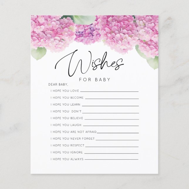 赤面ピンクIts a Girl Wishes赤ちゃんシャワーゲーム (正面)