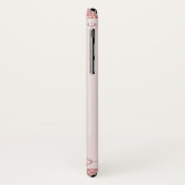 赤面ピンクRhinestoneグリッター名写真 Case-Mate iPhoneケース (裏面/左)