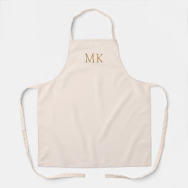 赤面ピンパーソナライズされたク金ゴールドモノグラムイニシャル エプロン
