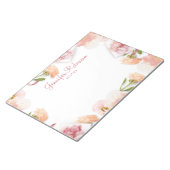 赤面ピンフェミニンクフローラブーケフレーム ノートパッド (アングル)