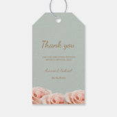 赤面ピーチバラフローラ結婚セージズサンキュー ギフトタグ (裏面)