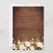 赤面ピーチバラランタン素朴ウッド結婚ズ セーブザデート (裏面)