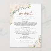 赤面ピーチバラ素朴ボホシック結婚ズ詳細 エンクロージャーカード (正面)