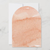 赤面ピーチビーチウオーターカラーシェルフラワー結婚ズ 招待状 (裏面)
