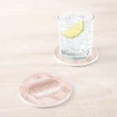 赤面ピーチピンクゼブラプリントグリッタードリーム コースター (側面)