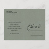 赤面ピーチピンク結婚フローラの日付の遅延 案内ポストカード (裏面)