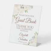 赤面ピーチフローラお申し込みOur Guest Book 台座サイン (正面)