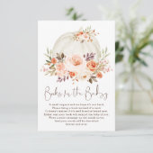 赤面ピーチフローラ秋パンプキンブックスベビー エンクロージャーカード (スタンド正面)