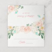 赤面ピーチブロッサム結婚フラワーズ座席表 プレイスカード (外部開封)