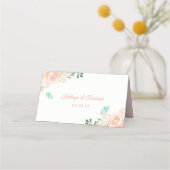 赤面ピーチブロッサム結婚フラワーズ座席表 プレイスカード (裏面)
