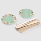 赤面ピーチミントウォーター色フローラウェルカム結婚ズ ハンドファン (組立なし)