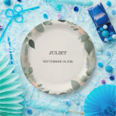 赤面ピーチミントモスセージグリーンブライダルシャワー ペーパープレート (パーティー)