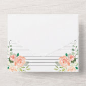 赤面ピーチ春フローラブライダルブランチアンドレシピ オールインワン招待状 (裏面)