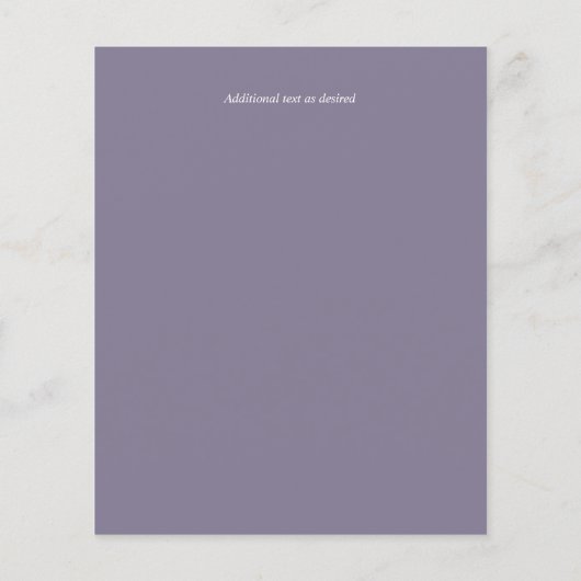 赤面ピーチ牡丹薄紫結婚式の招待予算 チラシ (裏面)