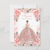 赤面ピーチSweet sixteen誕生日招待カード 招待状 (正面)