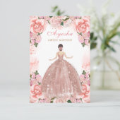 赤面ピーチSweet sixteen誕生日招待カード 招待状 (スタンド正面)