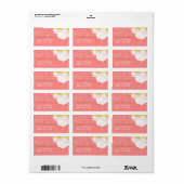 赤面ピーニー結婚コーラルの住所 ラベル (フルシート)