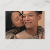 赤面ピ中国のンクのQRコー結婚ドRSVPオンライン エンクロージャーカード (裏面)