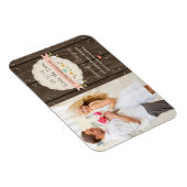 赤面ピ素朴ンクフローラボホ日付を保存 マグネット (右側)