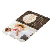 赤面ピ素朴ンクフローラボホ日付を保存 マグネット (左側)