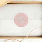 赤面ピ結婚ックモノグラムカスタム ラウンドシール
