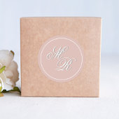 赤面ピ結婚ックモノグラムカスタム ラウンドシール