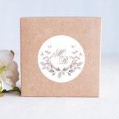 赤面ピ結婚ックモノグラムカスタム ラウンドシール