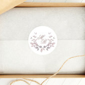 赤面ピ結婚ックモノグラムカスタム ラウンドシール