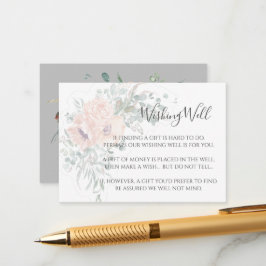 赤面ピ結婚ンクのウィッシングウェルエンクロージャカード エンクロージャーカード