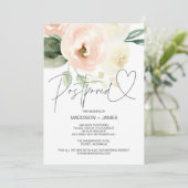 赤面ピ結婚ンクの延期された日付の変更 招待状 (スタンド正面)