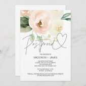 赤面ピ結婚ンクの延期された日付の変更 招待状 (正面/裏面)