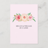 赤面ピ結婚ンクの方向挿入 エンクロージャーカード (裏面)