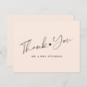 赤面ピ結婚ンクエレガント脚本 サンキューカード (正面/裏面)
