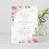 赤面ピ結婚ンクフローラV2 招待状 (スタンド正面)