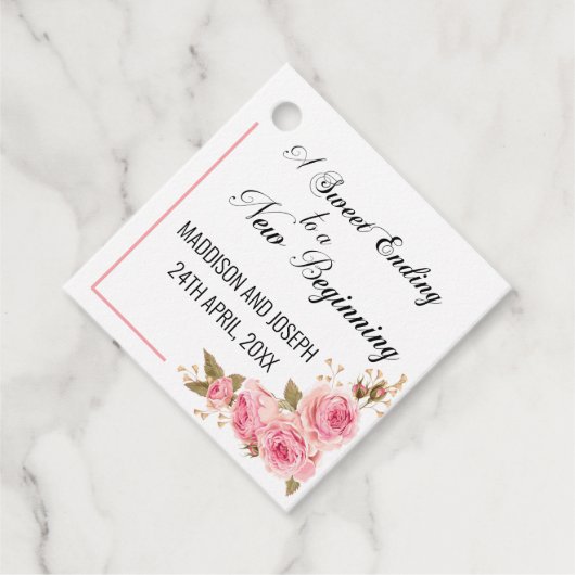 赤面ピ結婚ンクラベル フェイバータグ (正面)