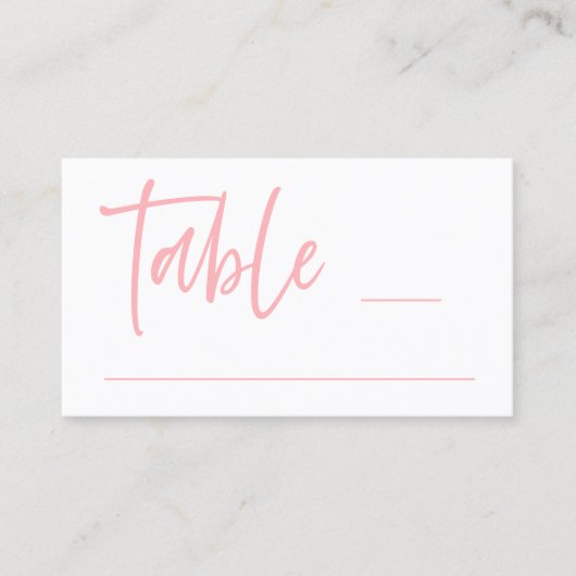 赤面ピ結婚ンク座席表 名刺 (正面)