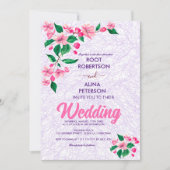 赤面ピ結婚ンク 招待状 (正面)